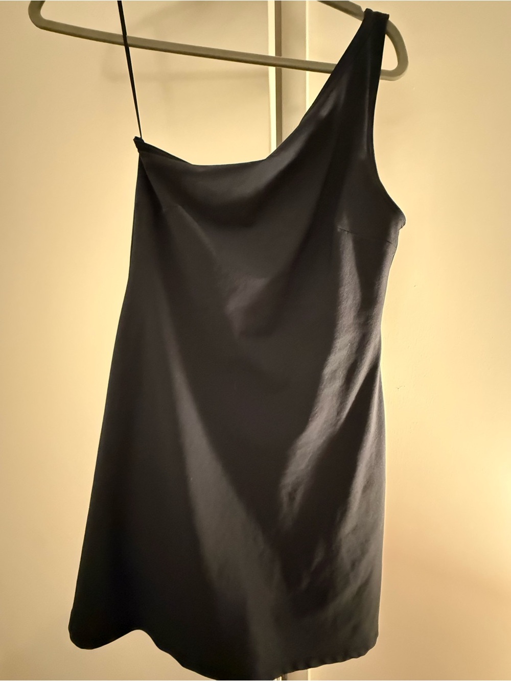 Abercrombie & Fitch One-Shoulder Black Athleisure Skort Dress